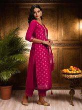Rani Silk Kurta Set with Embroidery & Jacquard/Nazmin Dupatta | Women’s Partywear & Ethnic Collection Malaysia